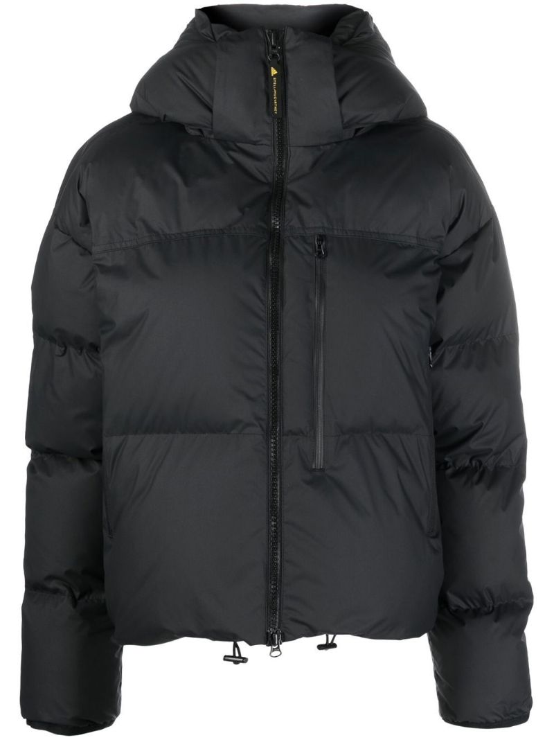 Black Truenature Cropped Puffer Jacket