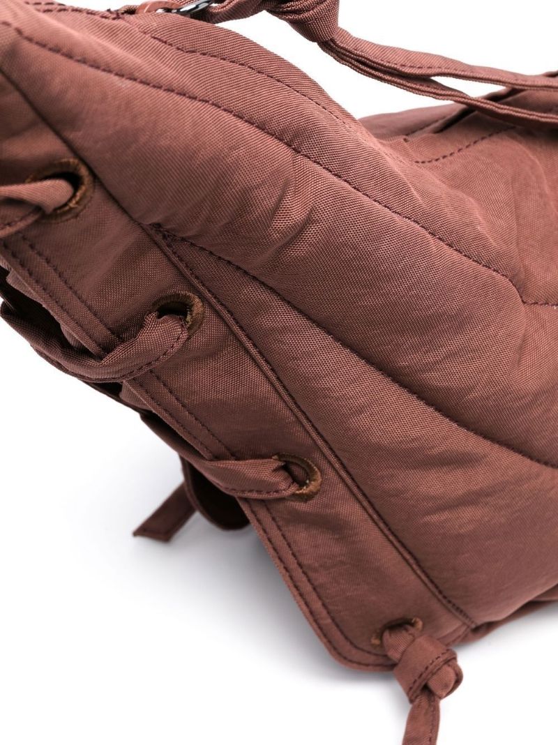 Brown Game Canvas Cross Body Bag