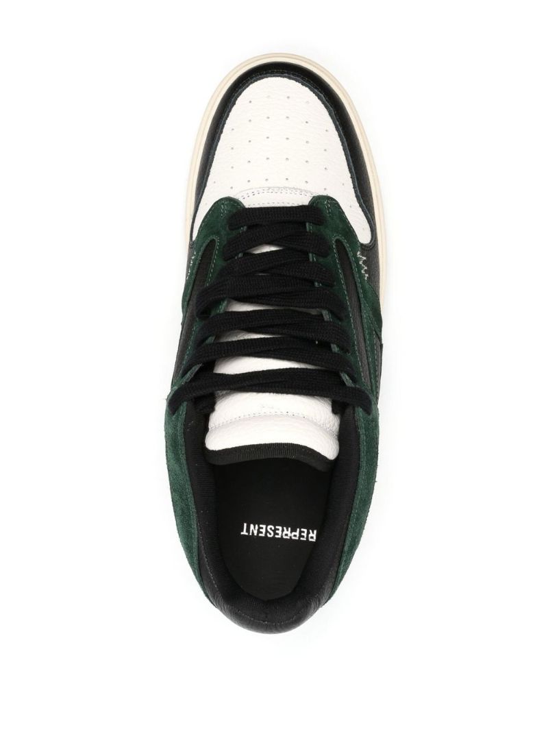Black Reptor Low-top Leather Sneakers