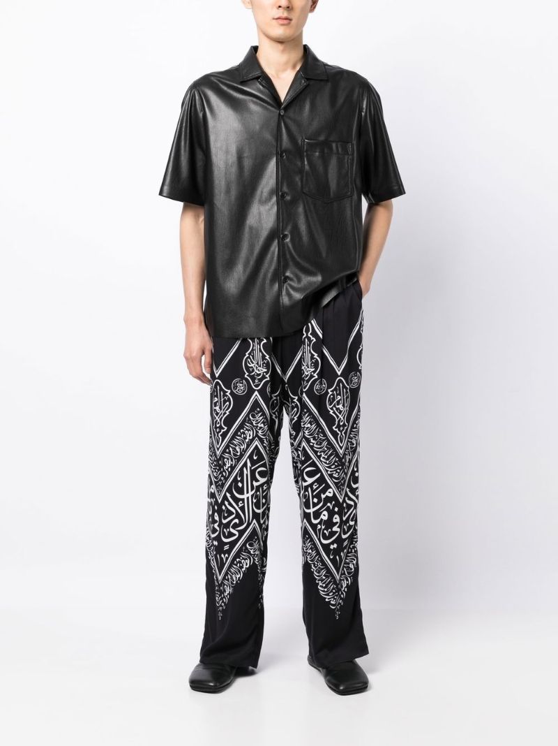 Black Graphic Print Trousers