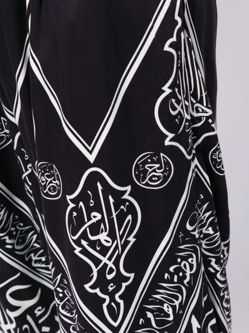 Black Graphic Print Trousers