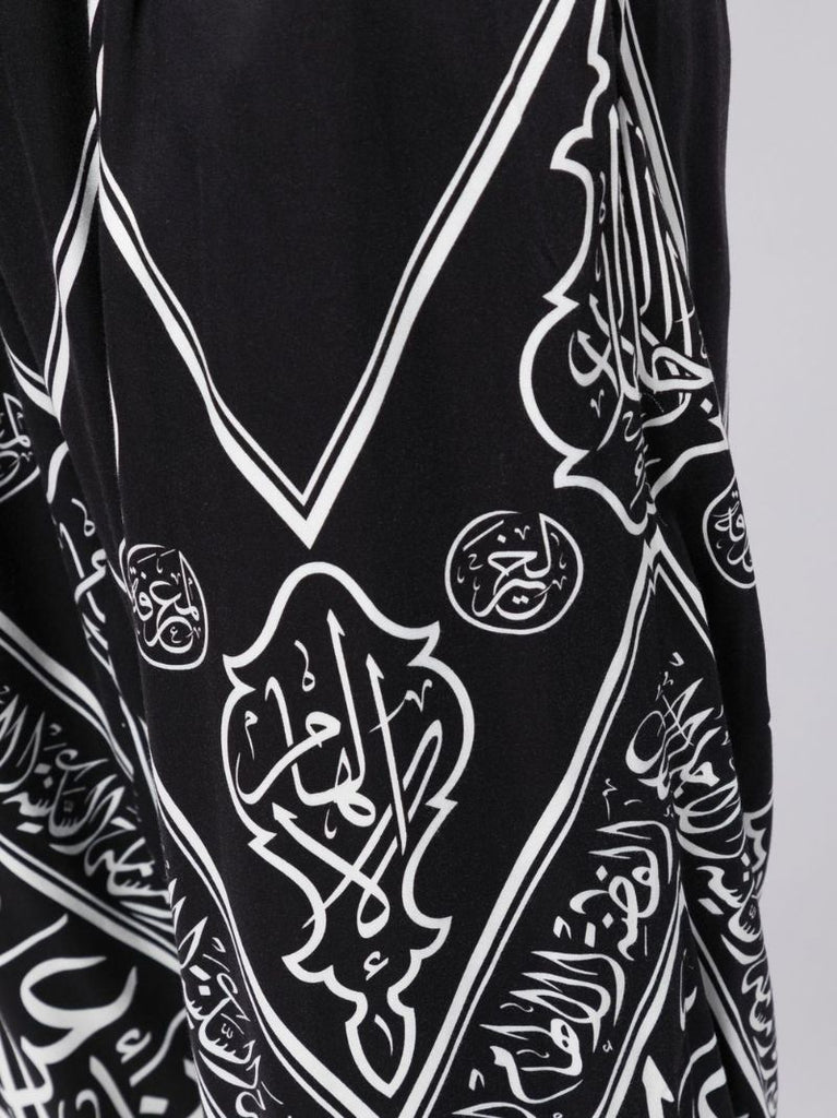Black Graphic Print Trousers