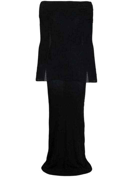 Black Layered Maxi Dress