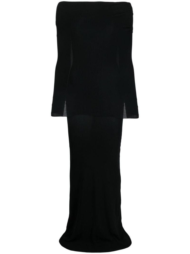 Black Layered Maxi Dress