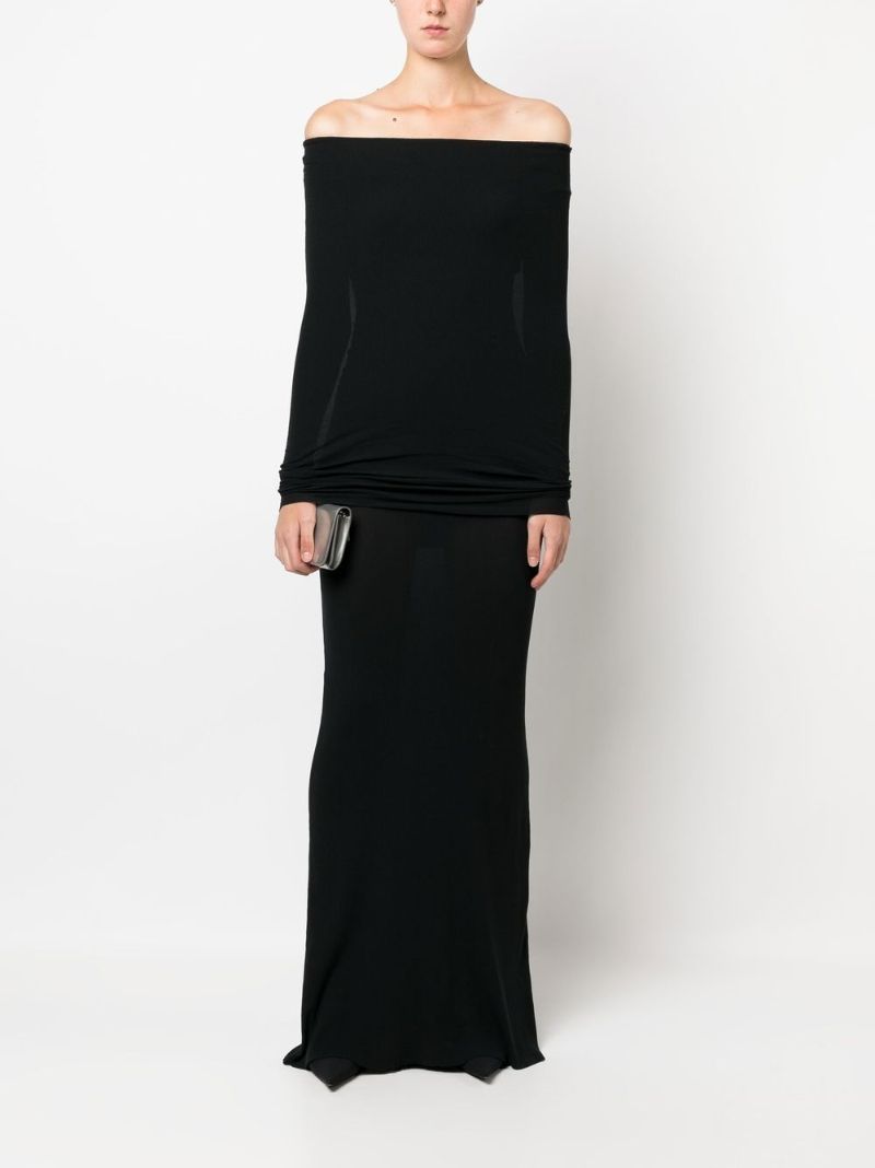 Black Layered Maxi Dress