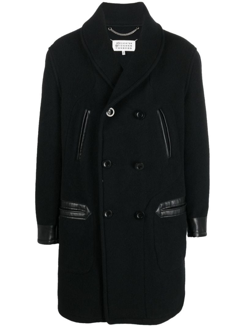 Black Double-breasted Tailored Coat