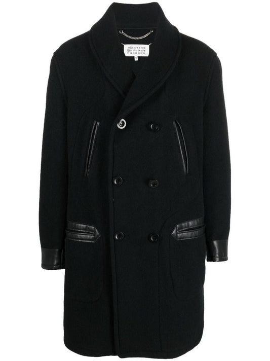 Black Double-breasted Tailored Coat