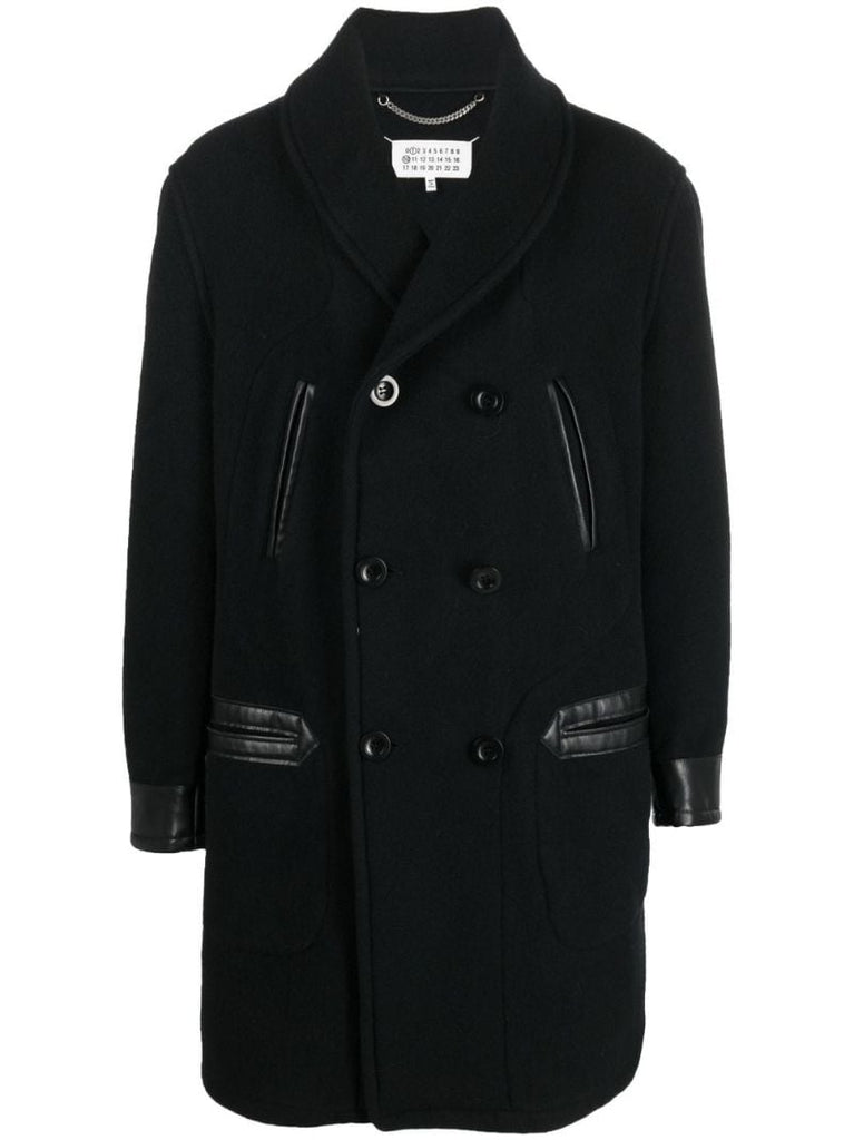 Black Double-breasted Tailored Coat