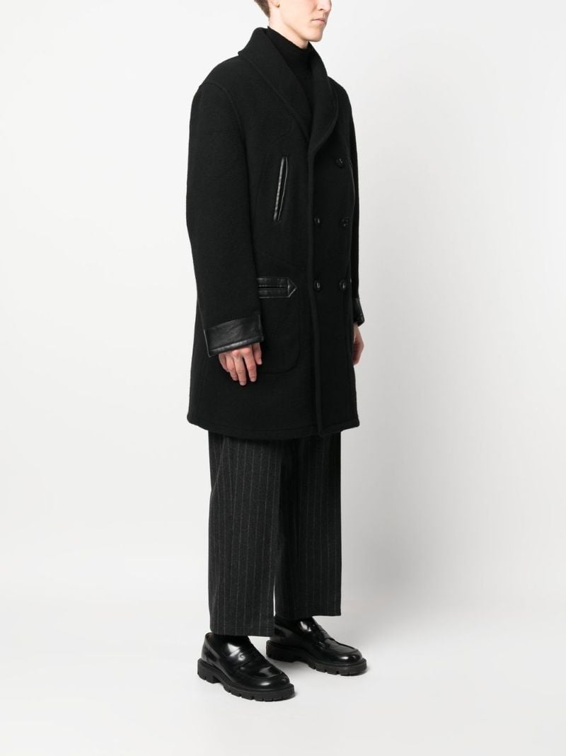 Black Double-breasted Tailored Coat