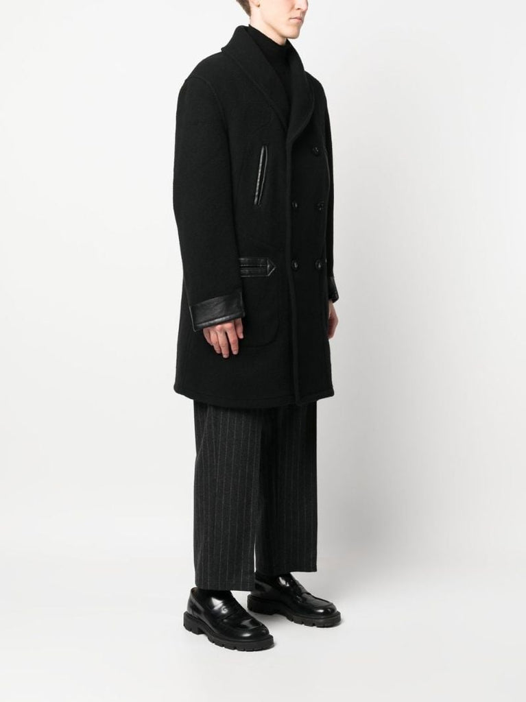 Black Double-breasted Tailored Coat