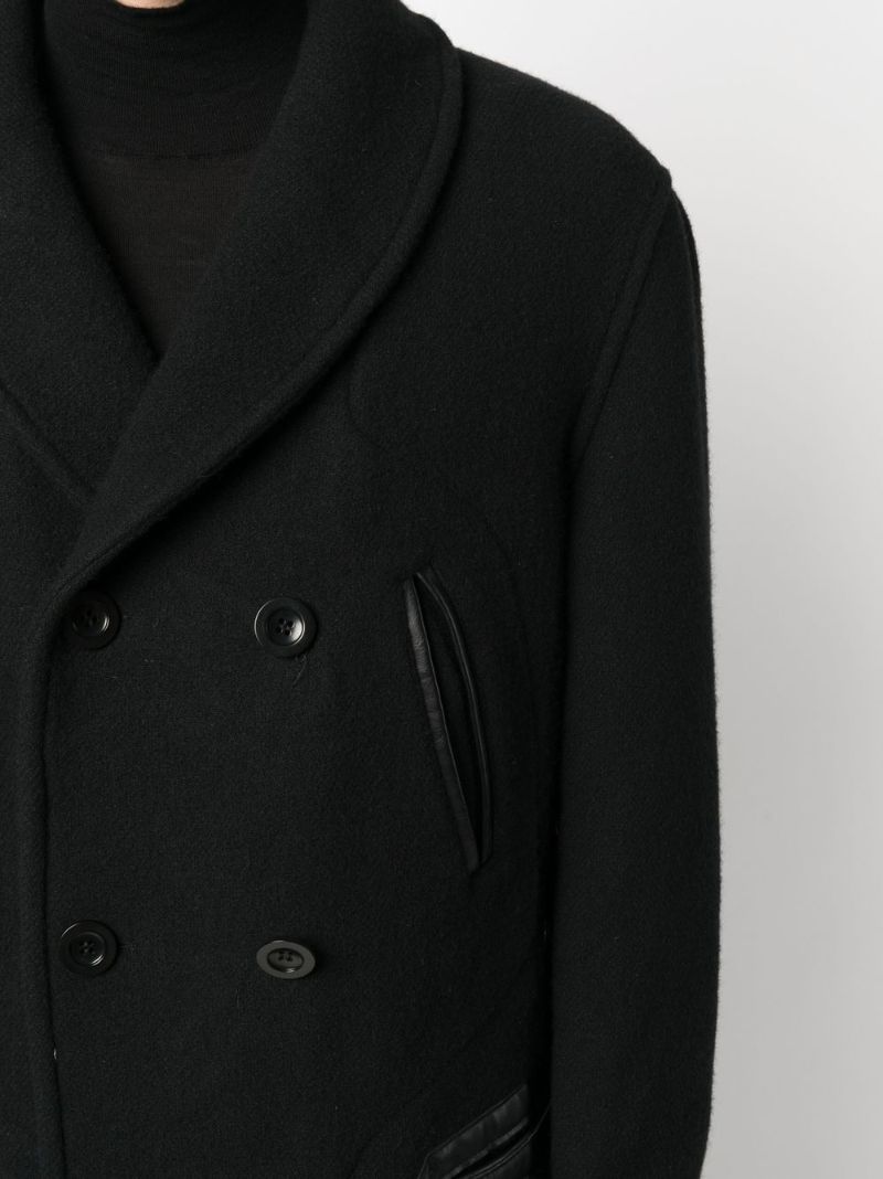 Black Double-breasted Tailored Coat
