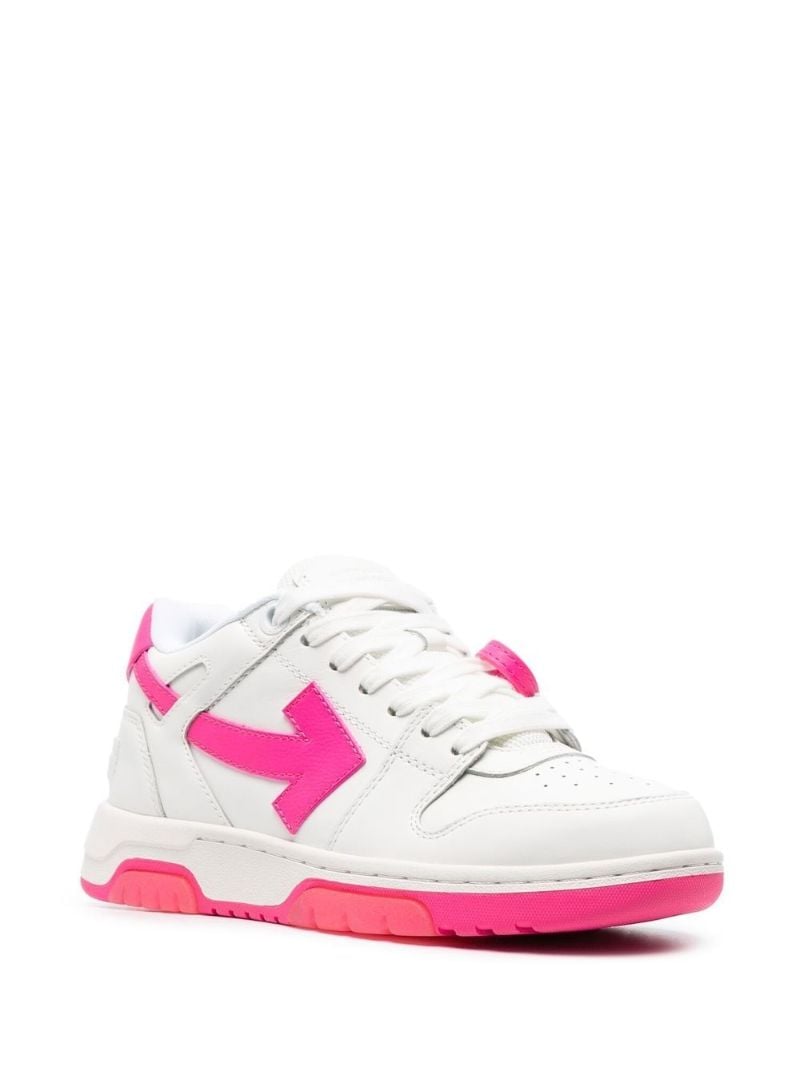 White and Pink Out of Office Sneakers