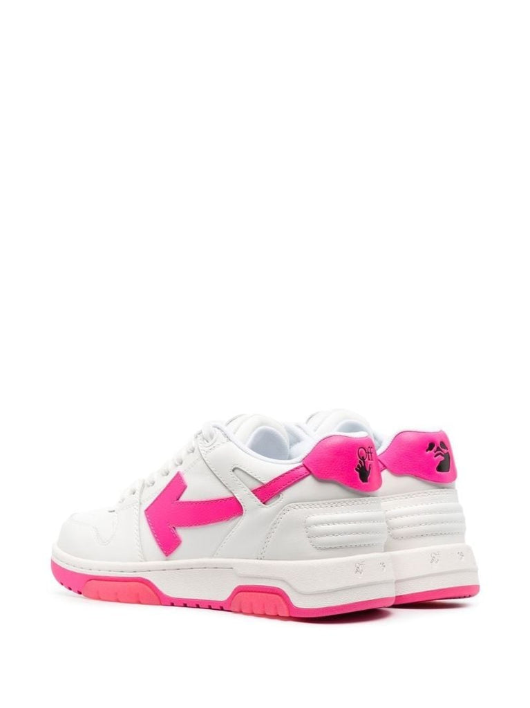 White and Pink Out of Office Sneakers