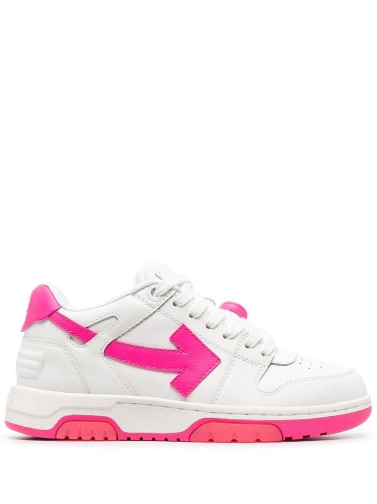 White and Pink Out of Office Sneakers