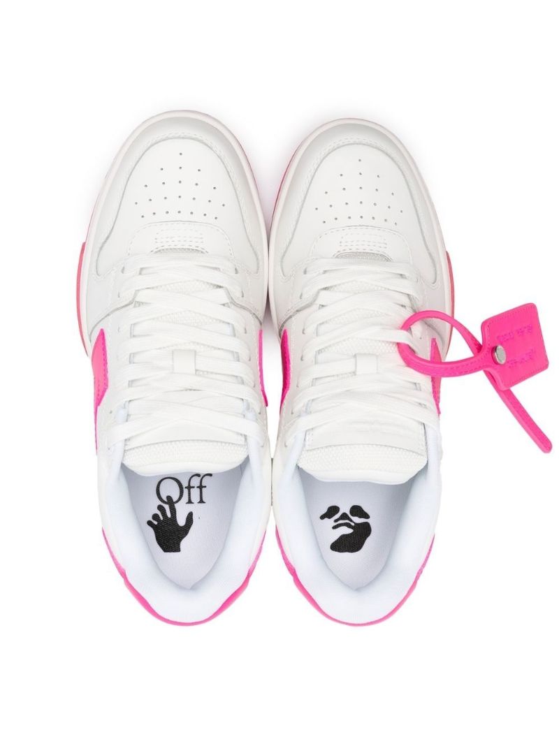 White and Pink Out of Office Sneakers