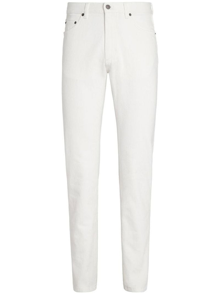 White Straight-leg Jeans