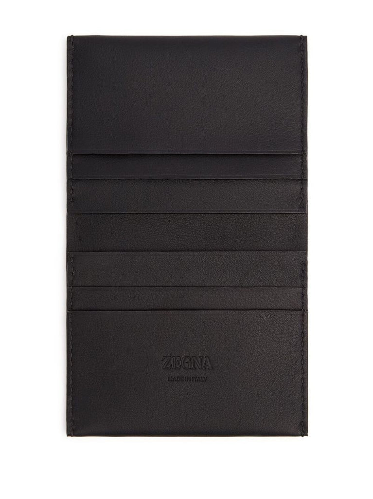 Black Bi-fold Leather Cardholder
