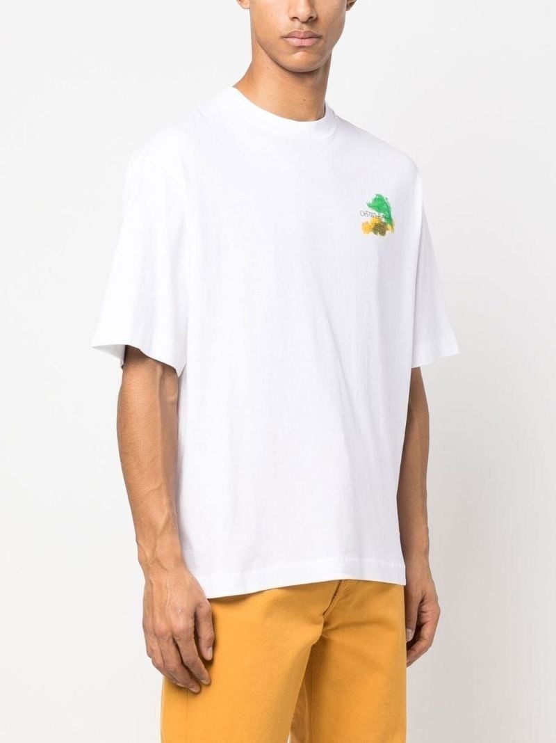 White Brush Arr Over T-shirt