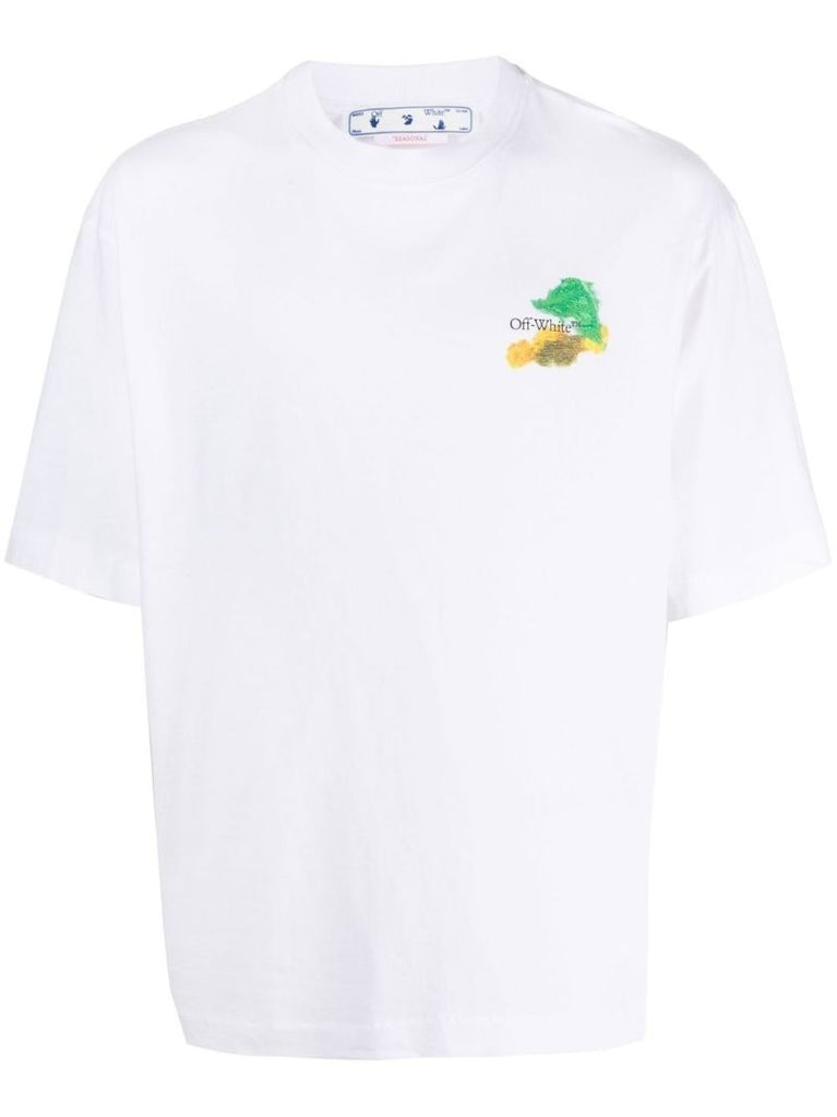 White Brush Arr Over T-shirt