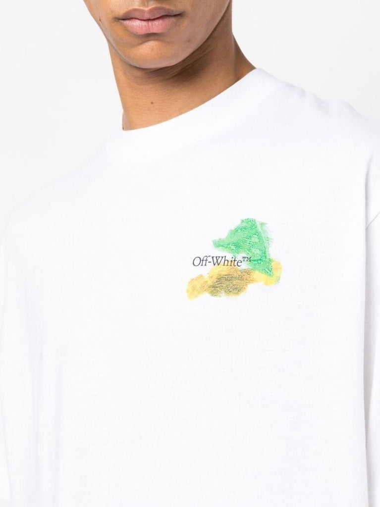 White Brush Arr Over T-shirt