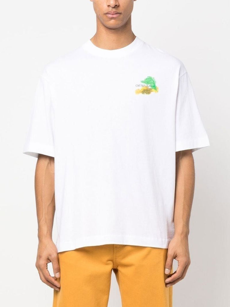 White Brush Arr Over T-shirt