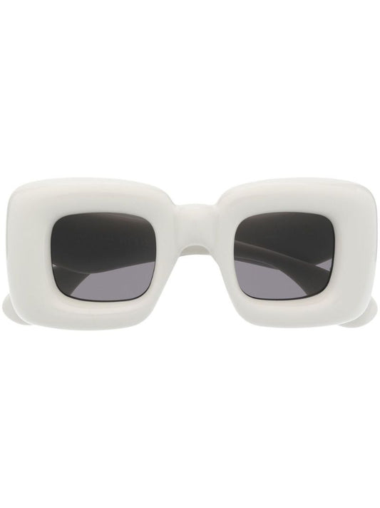Grey Inflated Square-frame Sunglasses