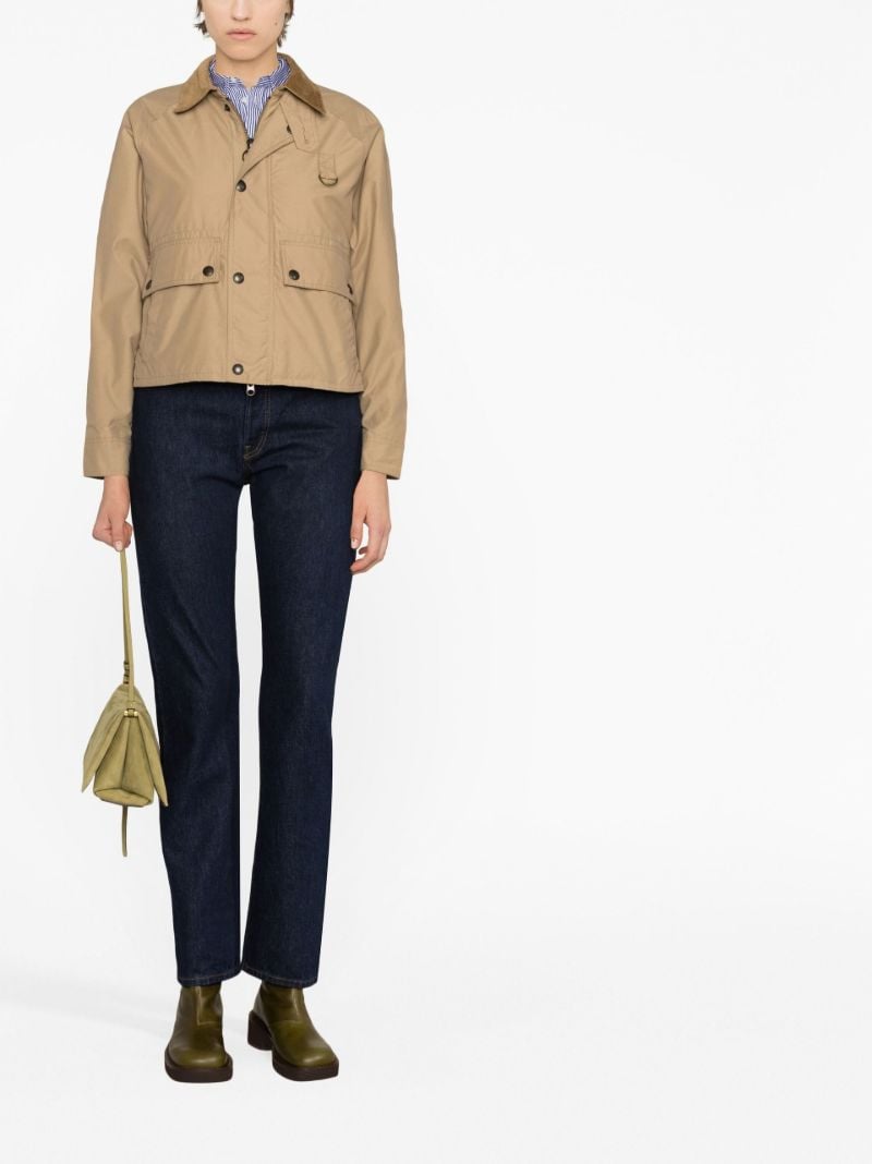 Brown Cropped Utility Jacket