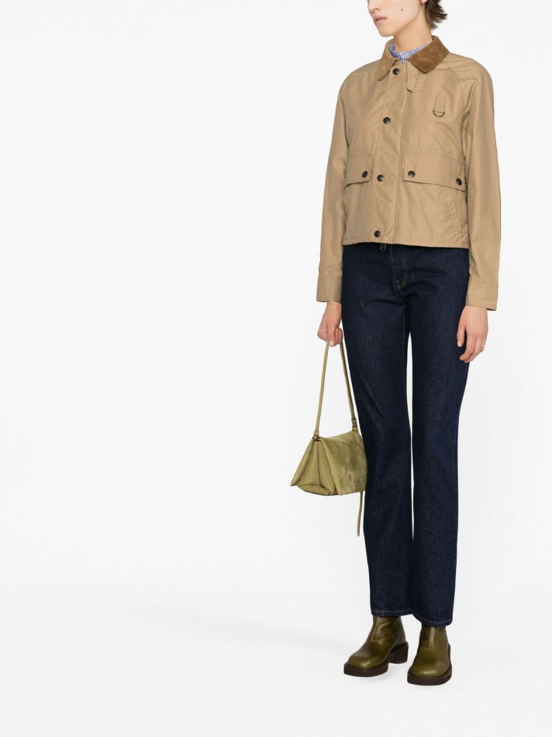 Brown Cropped Utility Jacket
