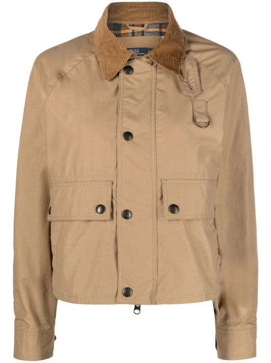 Brown Cropped Utility Jacket