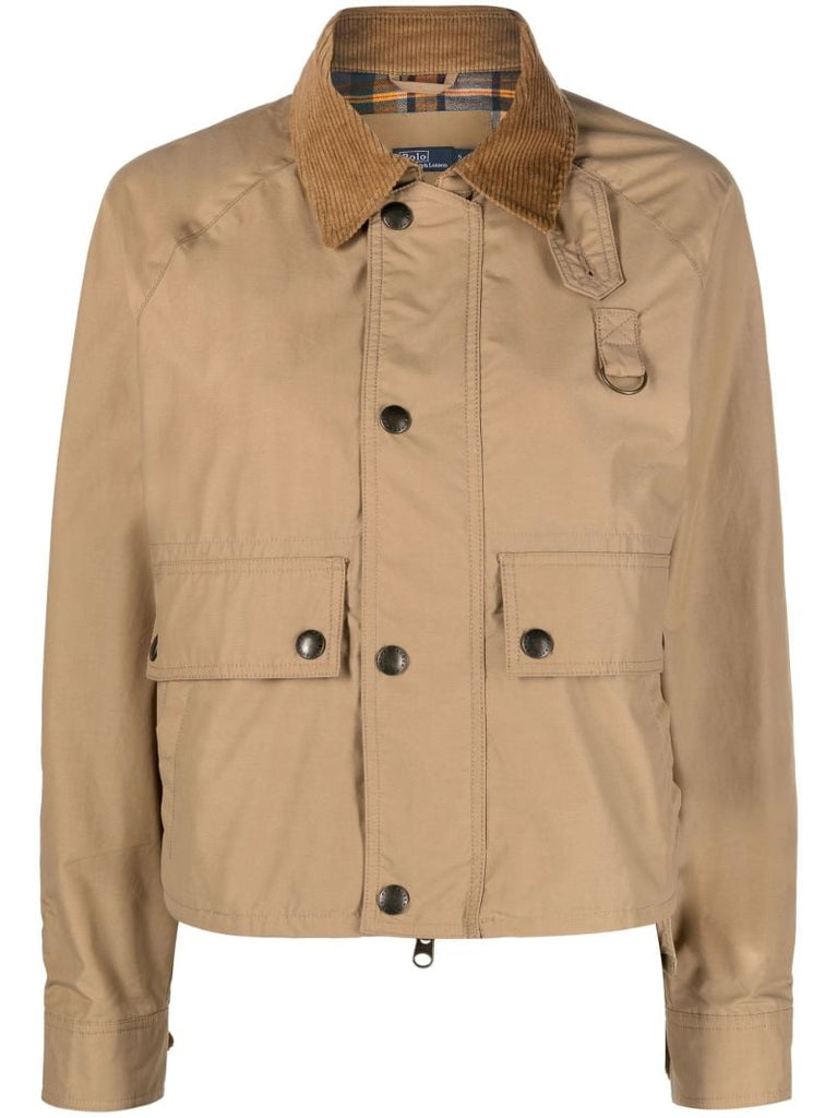 Brown Cropped Utility Jacket