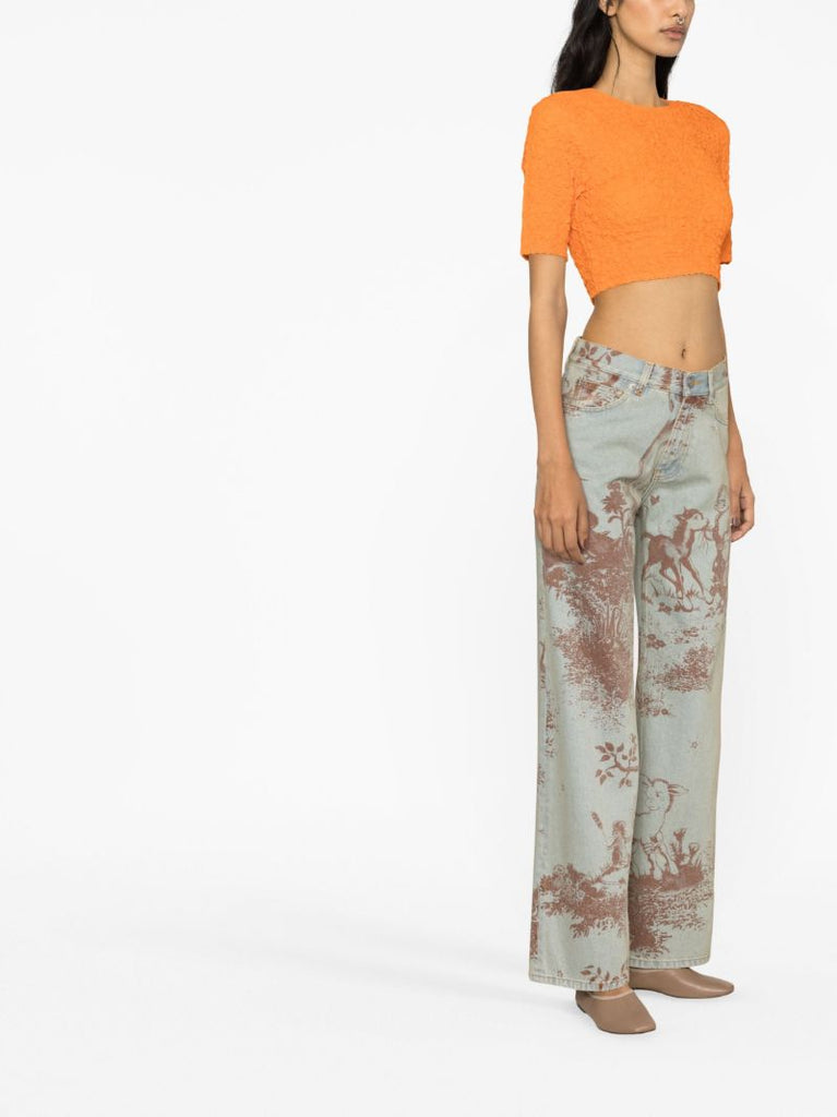 Blue Joan Wide-leg Jeans