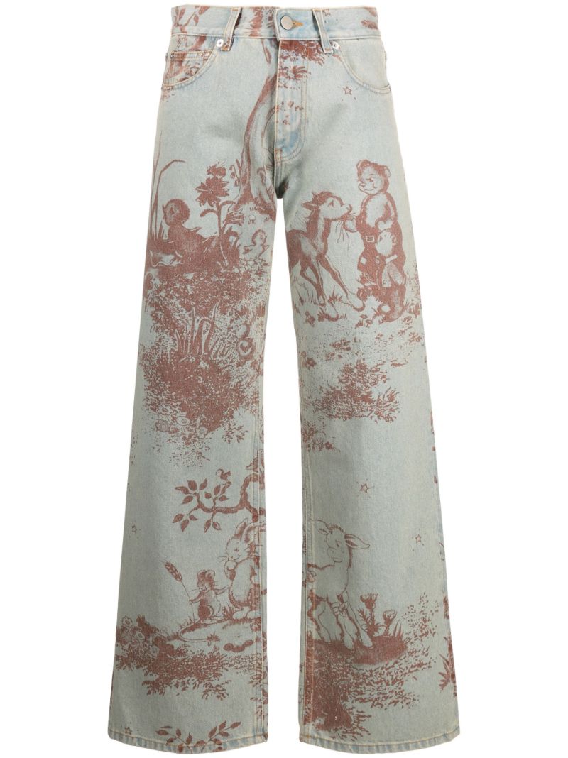 Blue Joan Wide-leg Jeans