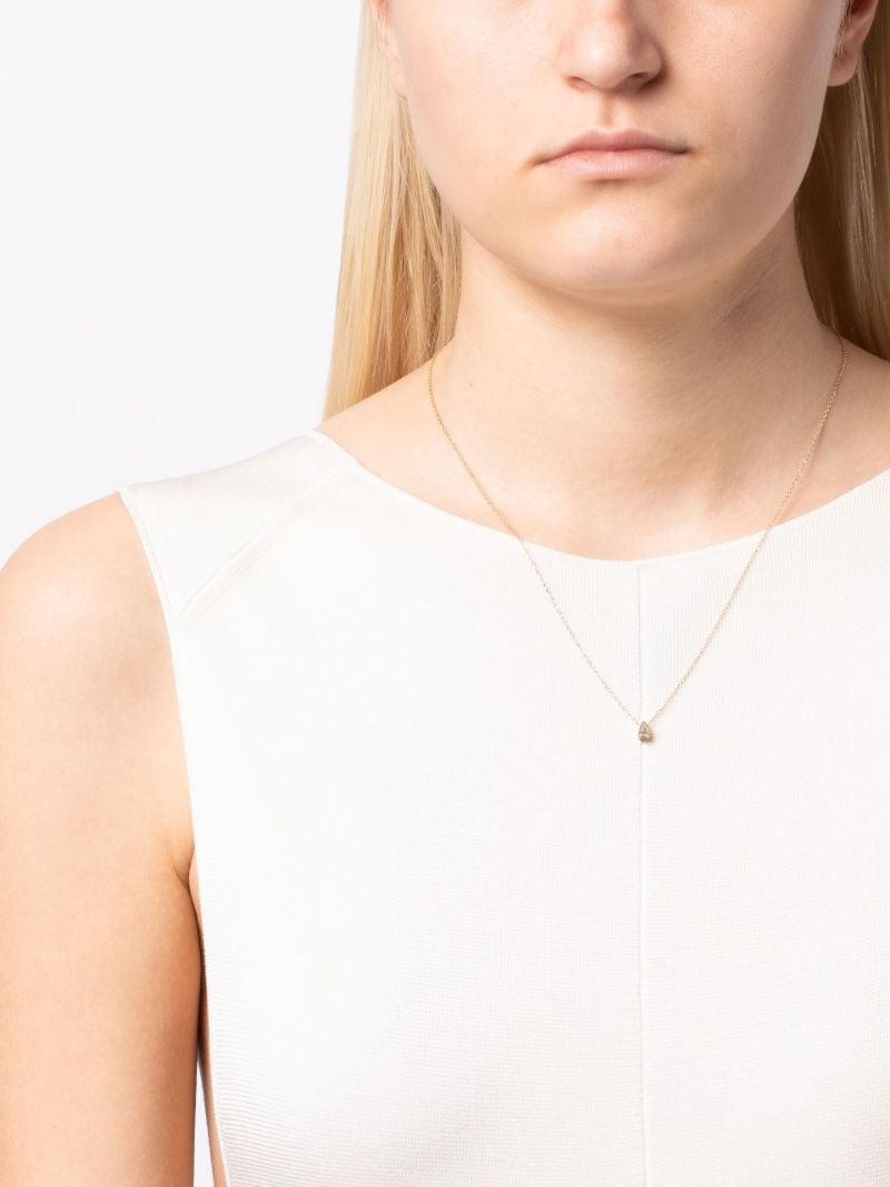 14k Yellow Gold Diamond Pendant Necklace