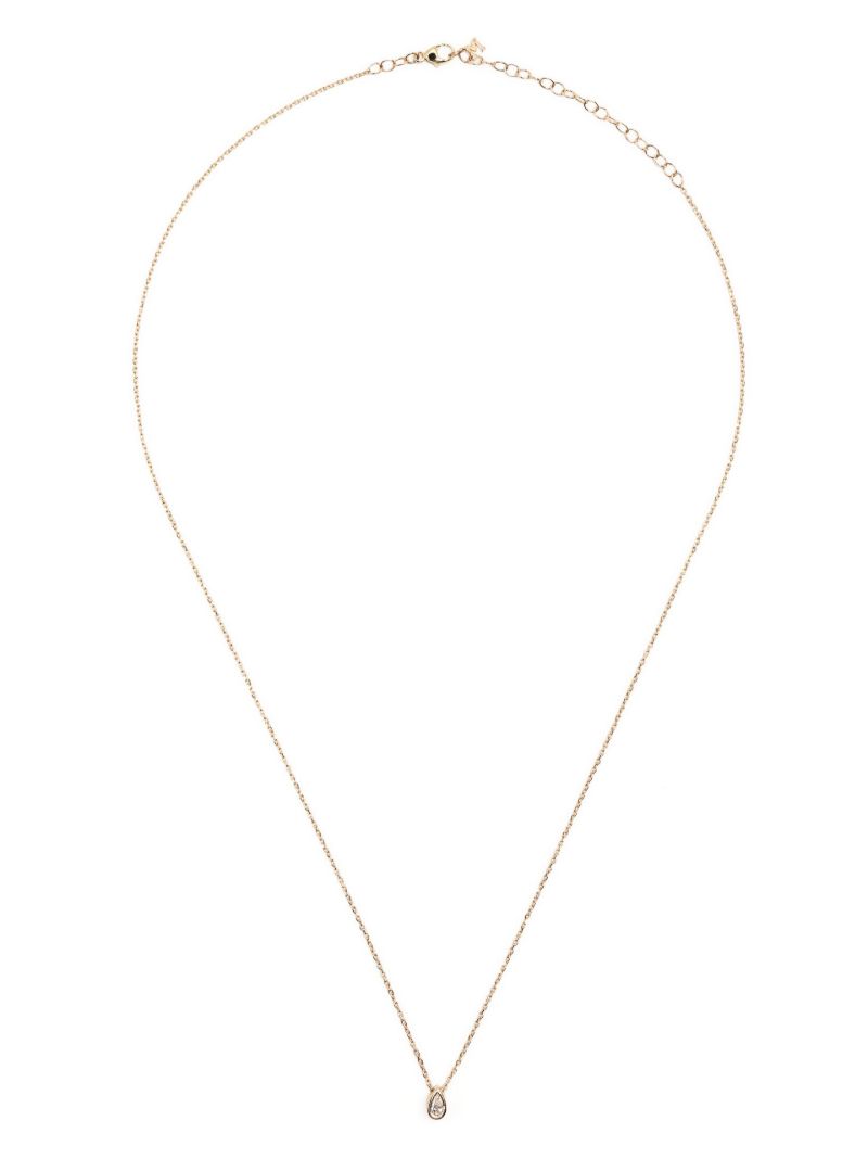 14k Yellow Gold Diamond Pendant Necklace