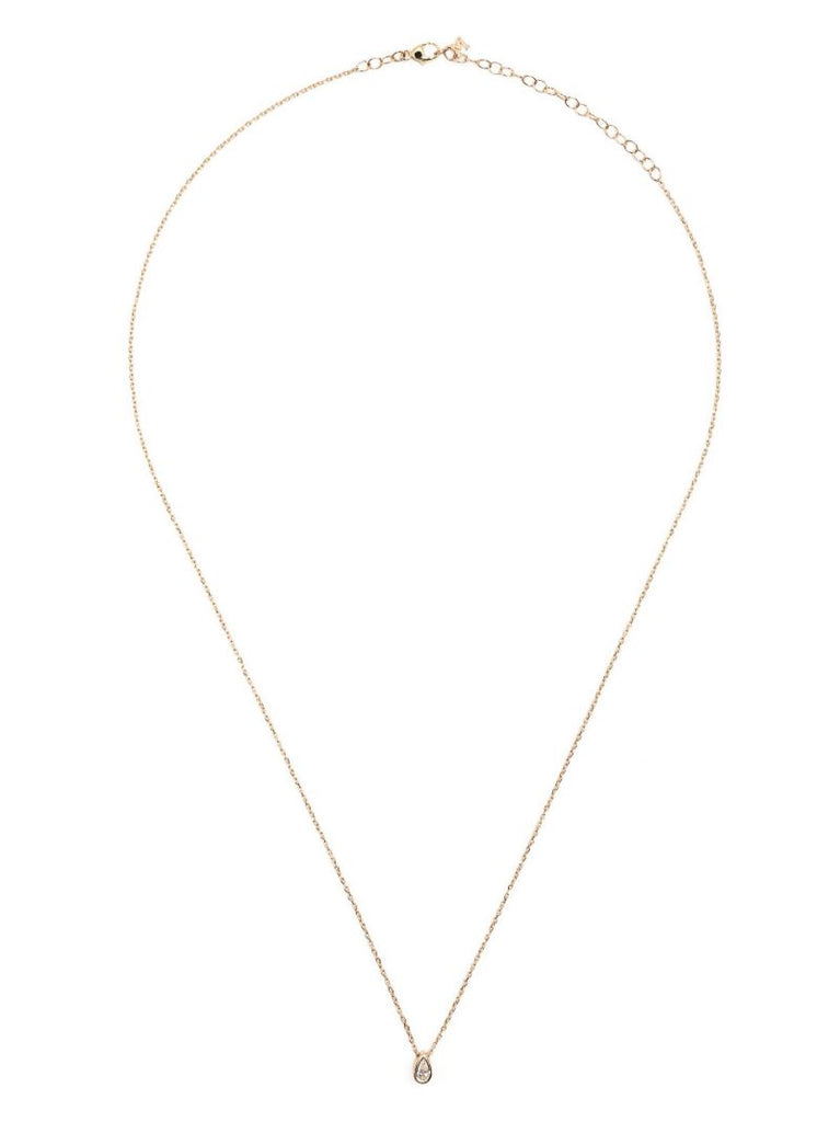 14k Yellow Gold Diamond Pendant Necklace