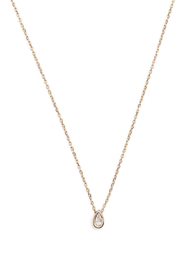 14k Yellow Gold Diamond Pendant Necklace
