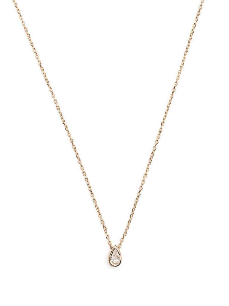14k Yellow Gold Diamond Pendant Necklace