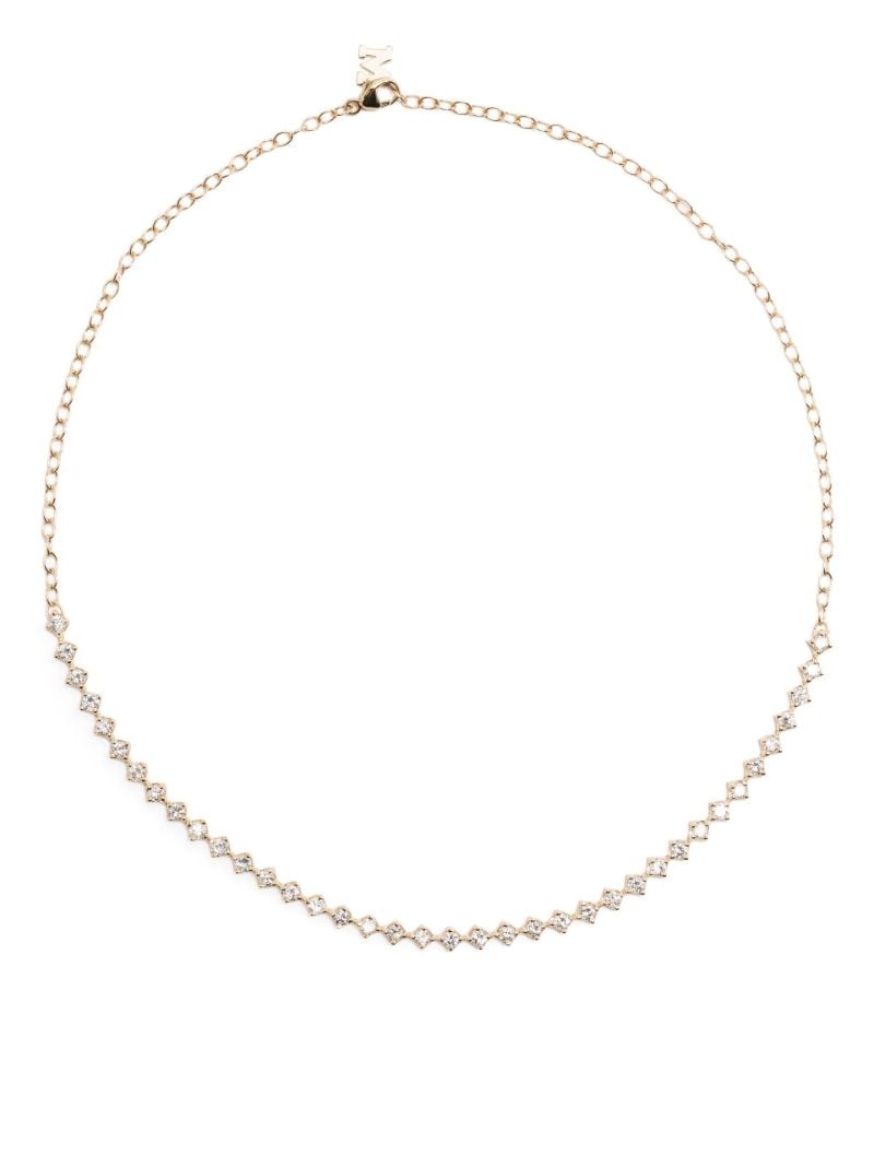 14k Yellow Gold Diamond Necklace