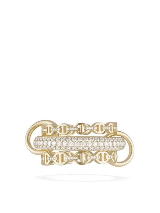 X Hoorsenbuhs 18k Yellow Gold Microdame Sk Diamond Ring