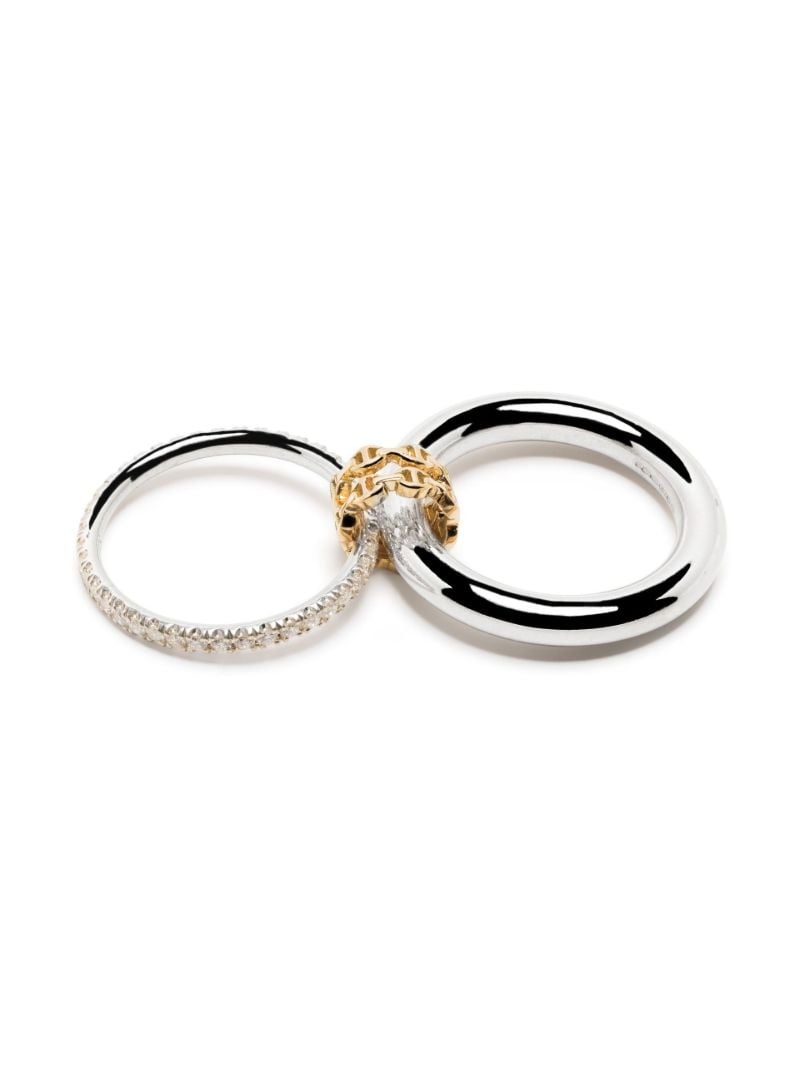 X Hoorsenbuhs Sterling Silver Virgo Diamond Ring