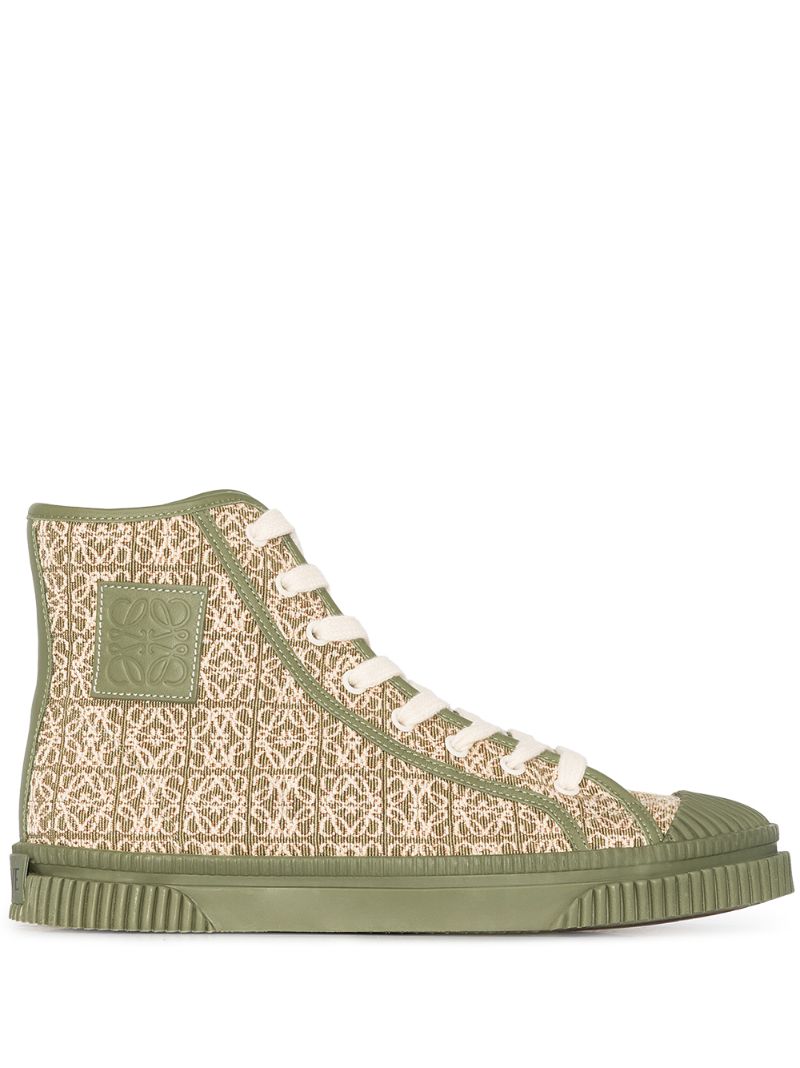 Anagram Jacquard High-top Sneakers