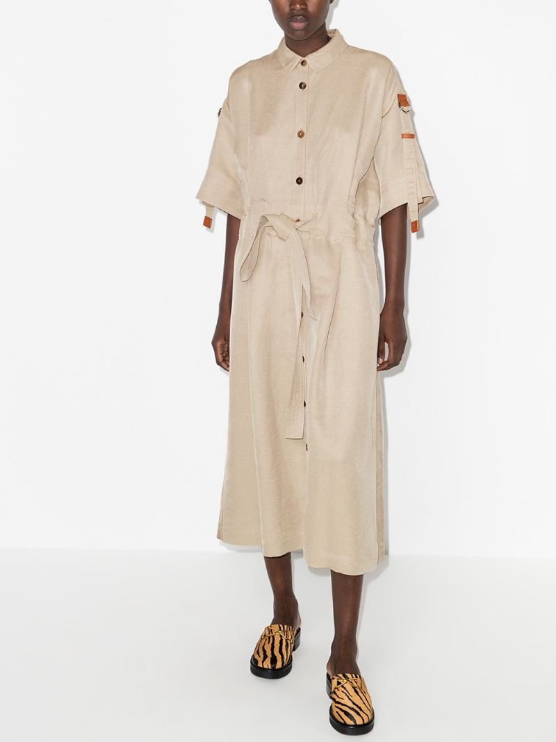 Safari Shirt Midi Dress