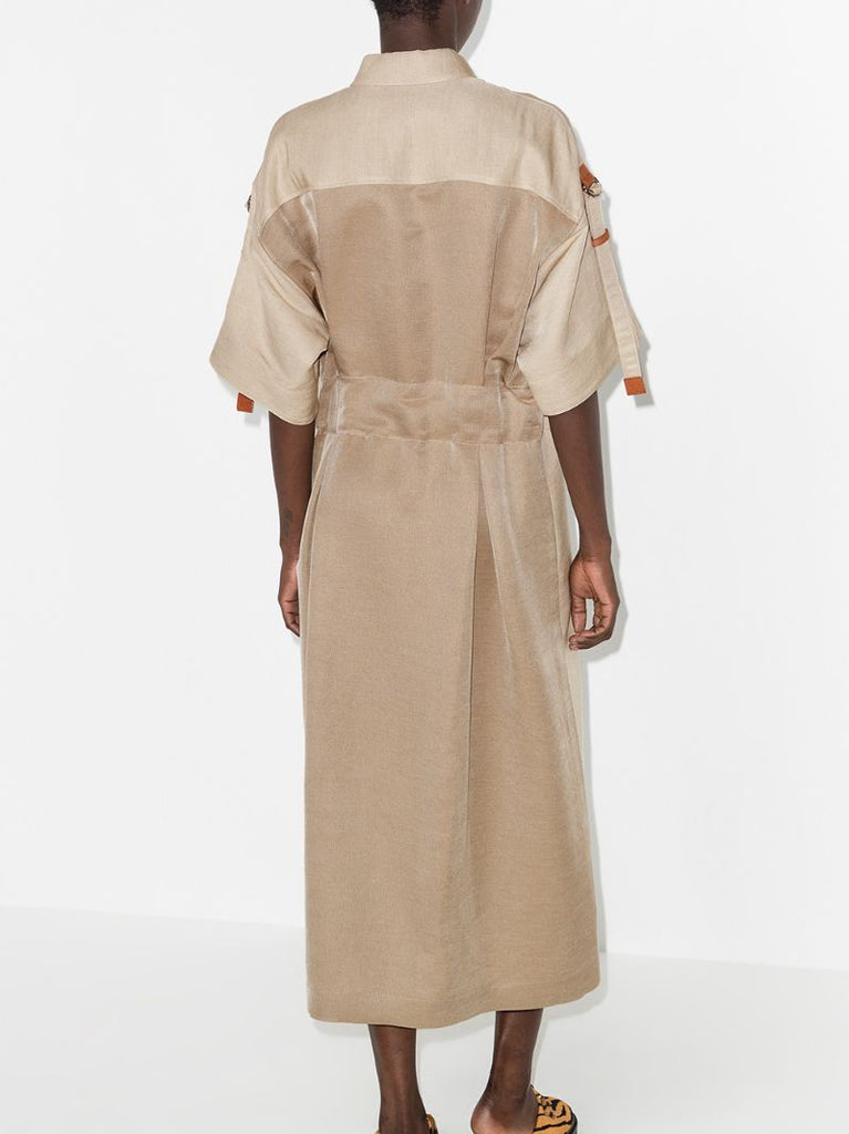 Safari Shirt Midi Dress