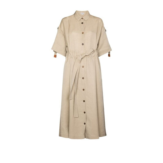 Safari Shirt Midi Dress