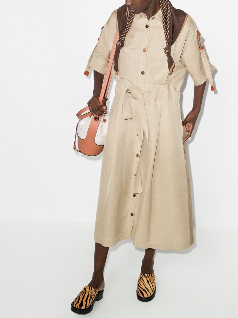 Safari Shirt Midi Dress