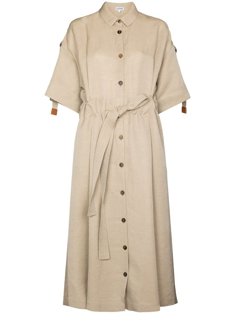 Safari Shirt Midi Dress