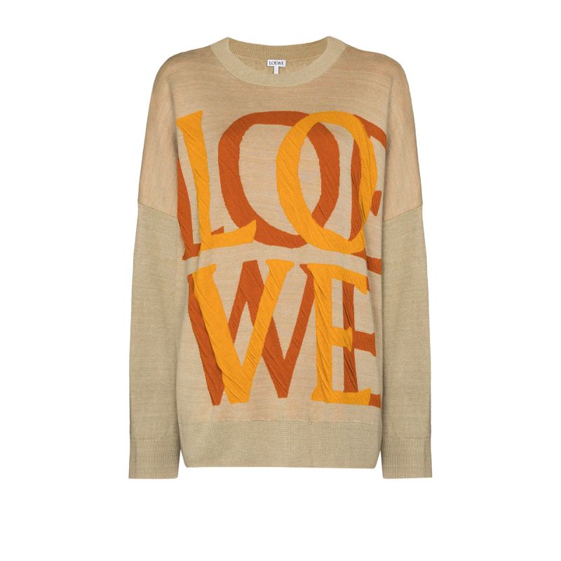 Logo-jacquard Oversized Jumper