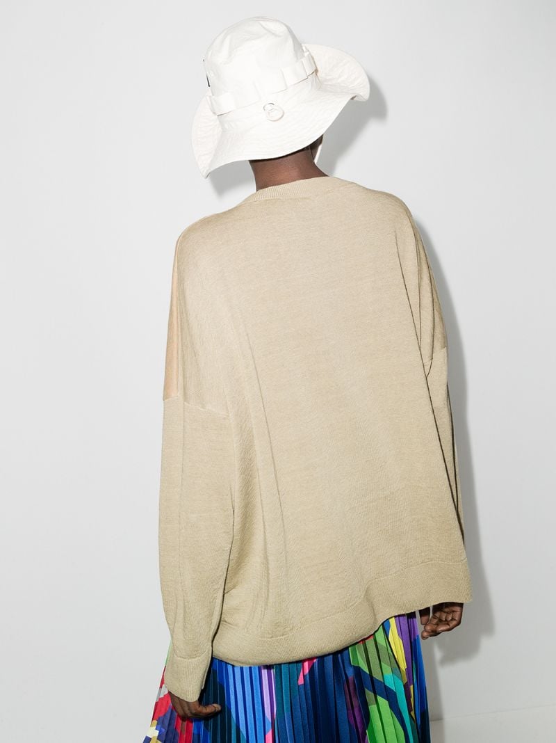 Logo-jacquard Oversized Jumper