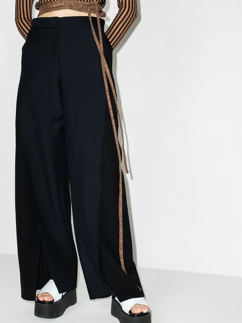 Panelled Wide-leg Trousers