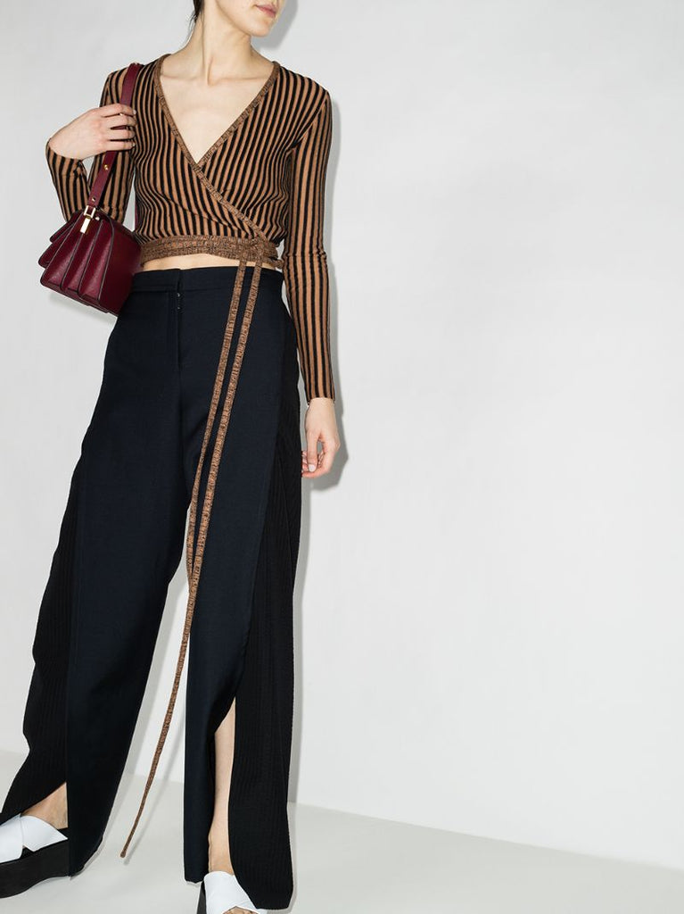 Panelled Wide-leg Trousers